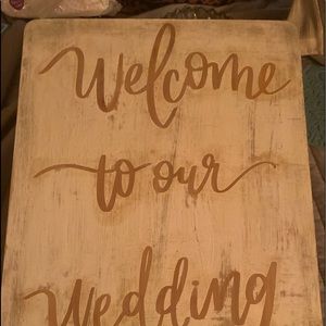 Welcome to our wedding sign.